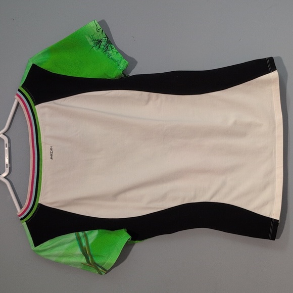 Marccain Vibrant Green and Pink Floral Tee - Picture 2 of 11